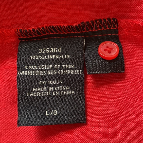 Linen Tunic Length Blouse - Picture 3 of 8